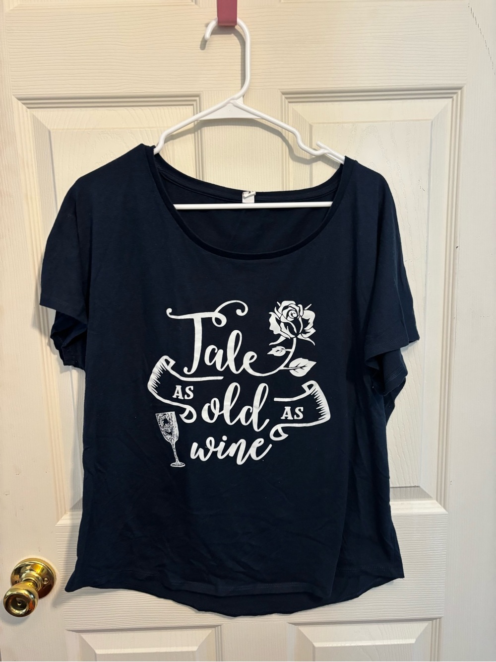 Women’s Navy Graphic Tee - Tale as Old as Wine